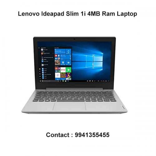 Lenovo Ideapad Slim 1i 4MB Ram Laptop price in hyderabad, telangana, nellore, andhra pradesh